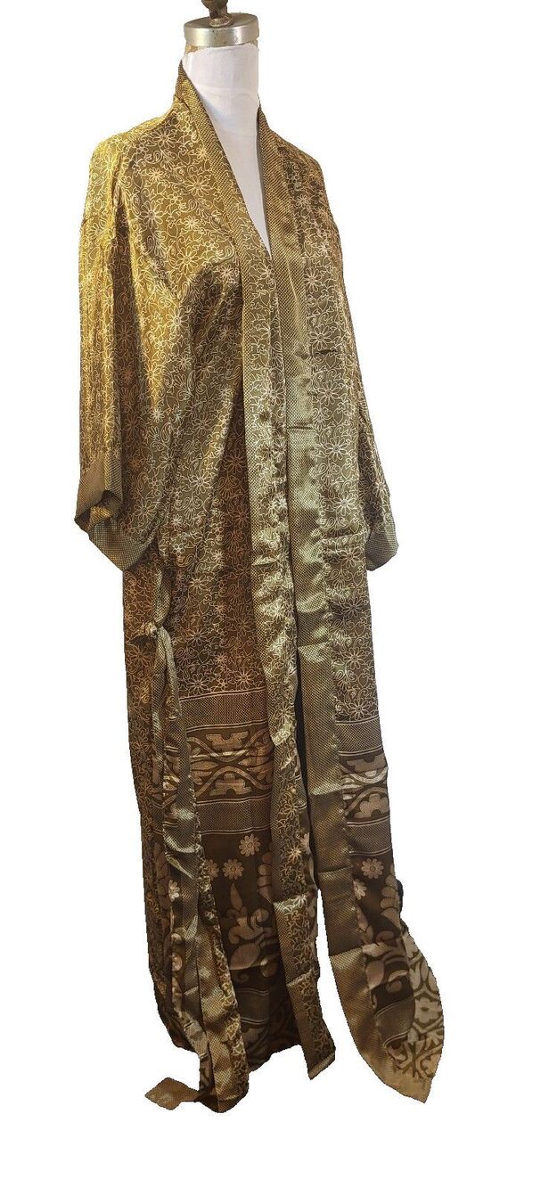 Gorgeous Silk Robe Made From Recycled Saris Kimono Style One Size